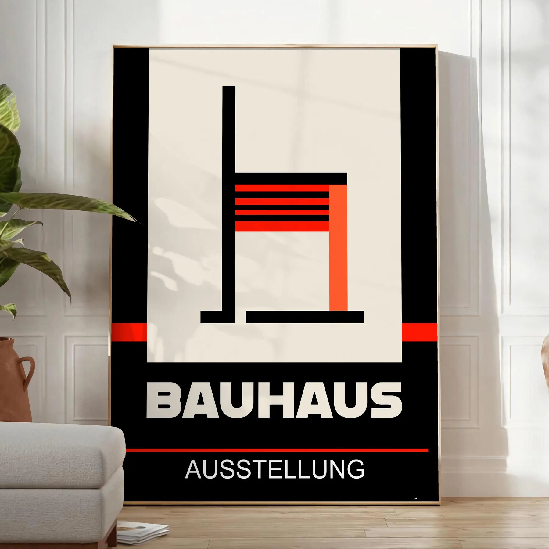 space striking Bauhaus art poster masterpiece geometric elegance style vibrant wall perfect lovers unique prints thoughtful gift unframed options decor needs